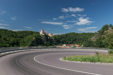 Fototapeta na wymiar Vranov nad Dyji castle from the viewpoint of lovers