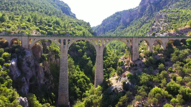 The Varda Viaduct, aka Giaour Dere Viaduct, locally known as Alman Köprüsü, is a railway viaduct situated at Hacıkırı village in Karaisalı district of Adana Province in southern Turkey.