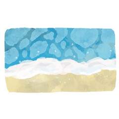柔らかいタッチの海のイラスト