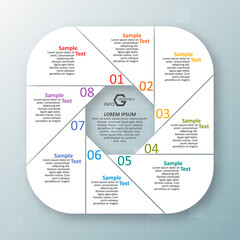 Abstract 3D Paper Infographics. Business template .Vector illustration