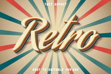 Retro Editable Text Effect Emboss Vintage Style