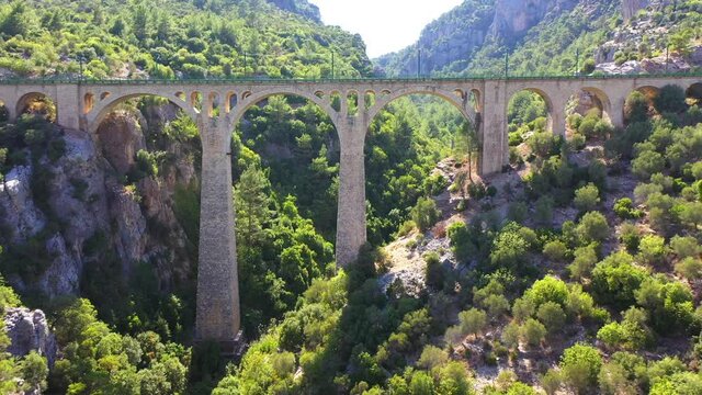 The Varda Viaduct, aka Giaour Dere Viaduct, locally known as Alman Köprüsü, is a railway viaduct situated at Hacıkırı village in Karaisalı district of Adana Province in southern Turkey.