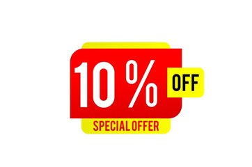 10 % percent red and e yellow special offer 