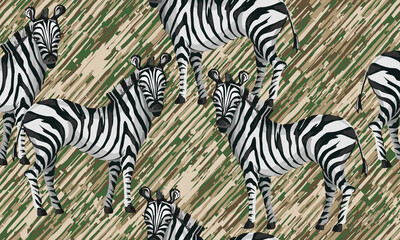 Fototapeta na wymiar zebra skin seamless pattern. Minimalist Safari Background for kids bed sheets, dresses and pillows