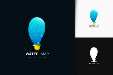 Water lamp logo design with gradient