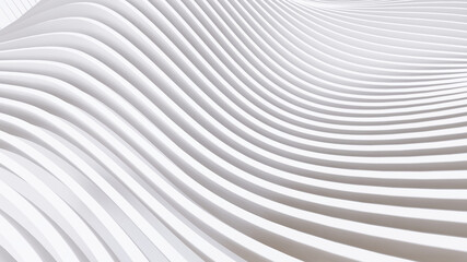 Obraz premium Abstract Curved Shapes. White Circular Background.