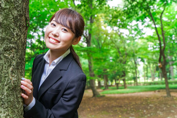 笑顔のビジネスウーマン