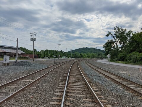 Rail tracks in of Hudson, NY - June 2021