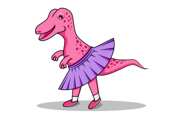 cartoon dinosaur pink 