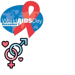 World aids day awareness symbol and sign