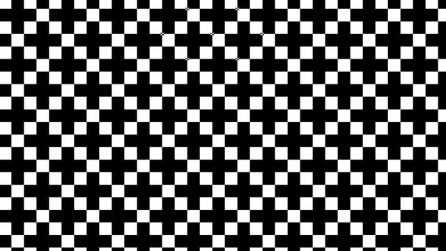 Abstract CGI motion background with moving checkered surfaces in a perfect seamless loop