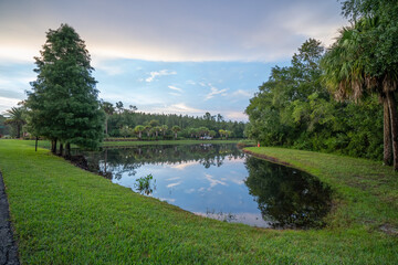 Fototapeta premium Beautiful sun set in summer of Florida 