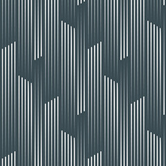 Linear vector pattern, repeating three and five of lines group on dark background. Pattern is clean for fabric, wallpaper, printing. Pattern is on swatches panel