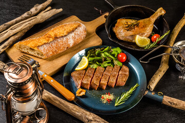 グリルステーキ Thick cut luxury fresh beef steak