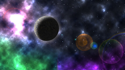 Obraz na płótnie Canvas Planet Galaxy Scenery