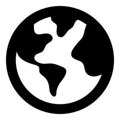 Earth icon on the white background.