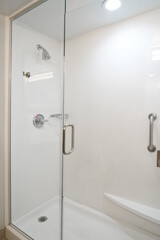 close up on shower in the bathroom