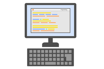 プログラミング　ベクターイラスト