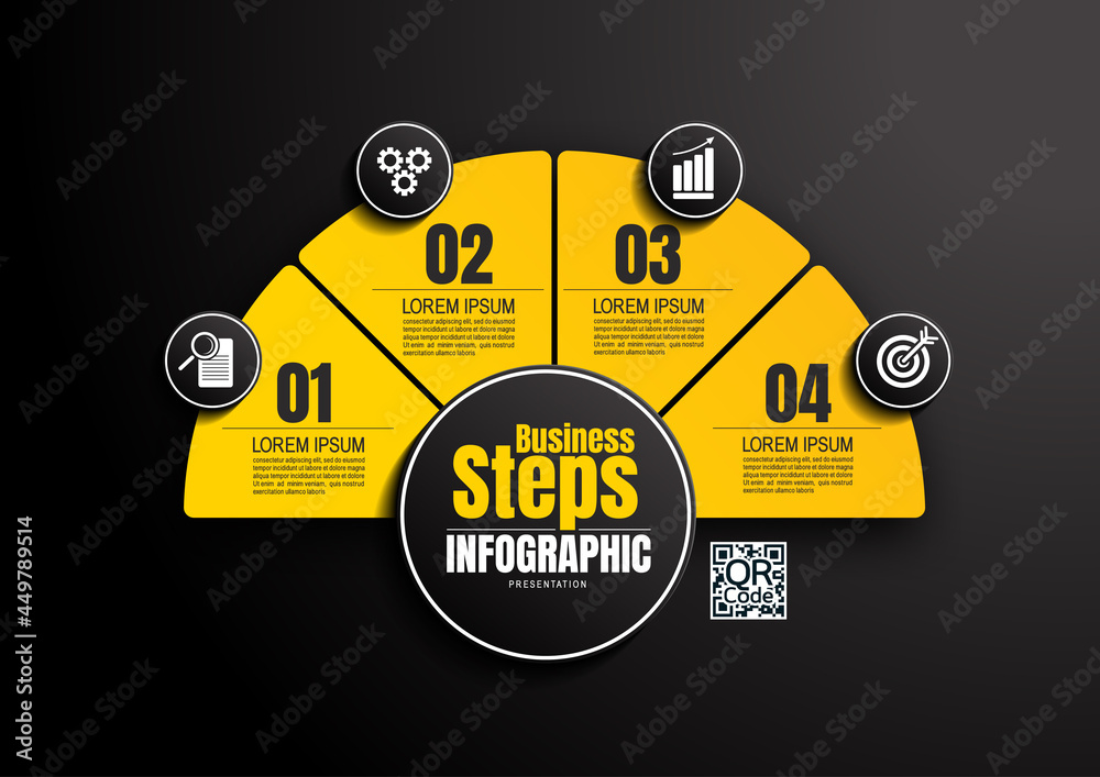 Canvas Prints infographics business, process chart design template for presentation, abstract timeline elements.