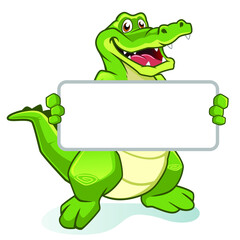 crocodile mascot cartoon in vector