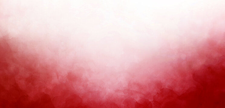 red watercolor border on white background, Christmas color in frosty texture design, holiday or valentines day red color