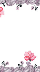 Vertical flower banners for social networks background for stories