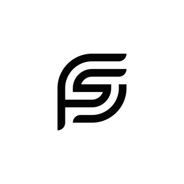 f s fs initial logo design vector template