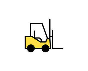 Forklift line icon. Vector symbol in trendy flat style on white background. Commerce sing for design.