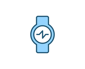 Line Smart watch icon isolated on white background. Outline symbol for website design, mobile application, ui. Electronics pictogram. Vector illustration, editorial stroсk. 