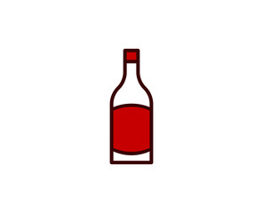Alcohol flat icon. Single high quality outline symbol for web design or mobile app.  Holidays thin line signs for design logo, visit card, etc. Outline pictogram EPS10