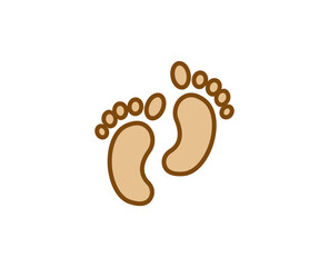 Foot line icon. High quality outline symbol for web design or mobile app. Thin line sign for design logo. Color outline pictogram on white background