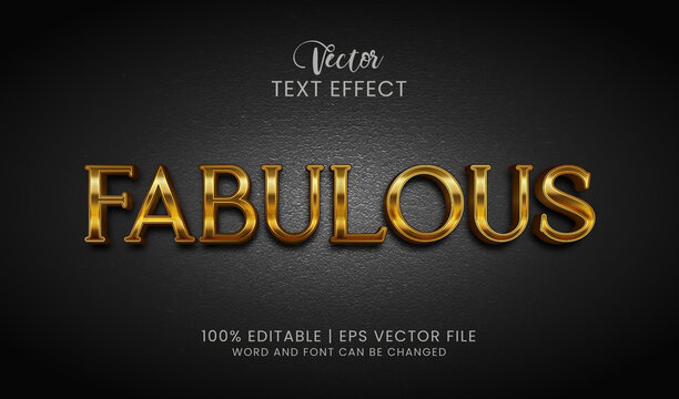 Fabulous Gold Editable Text Effect Style