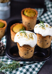 Set of Matcha Green tea Cup for serve with milk or tea and coffee, Selective focus.