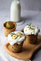 Set of Matcha Green tea Cup for serve with milk or tea and coffee, Selective focus.