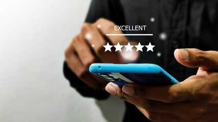 Customer Experience for Goods services Concept, Best Excellent Services Rating for Satisfaction...