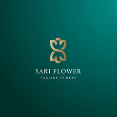 Letter S Flower Logo