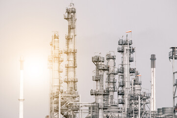 Industrial zone,The equipment of oil refining,Close-up of industrial pipelines of an oil-refinery plant,Detail of oil pipeline with valves in large oil refinery.