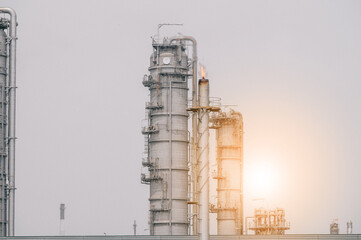 Industrial zone,The equipment of oil refining,Close-up of industrial pipelines of an oil-refinery plant,Detail of oil pipeline with valves in large oil refinery.
