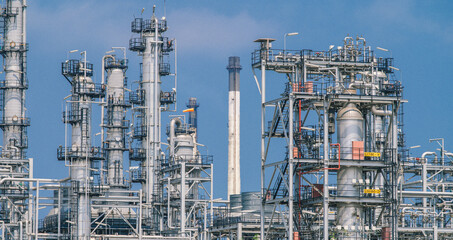 Industrial zone,The equipment of oil refining,Close-up of industrial pipelines of an oil-refinery plant,Detail of oil pipeline with valves in large oil refinery.