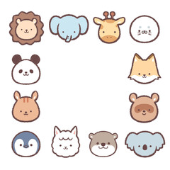 Fototapeta premium 動物たちのフレーム