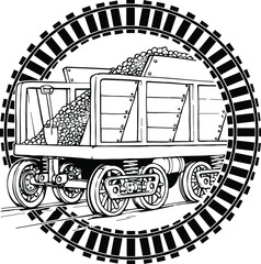 1900s train coal car | railroad track