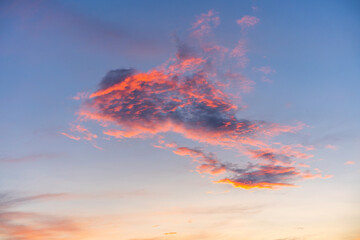 beautiful sunset clouds in the sky