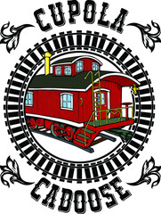 classic wooden cupola caboose