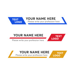 Geometric modern lower third banner template. lower banner symbol for your web site design, logo, app, UI. Vector illustration, Lower banner icon. EPS10