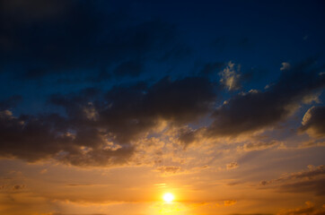 dramatic Sunset sky range beautiful landscape dusk golden time vibrant sky. Beautiful landscape vivids panorama scenery dawn dramatic sky timelapse. Sunrise landscape golden sky sunlight