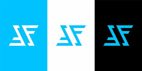 FF Logo Design Template Vector Graphic Branding Element.