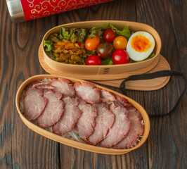 Chinese BBQ pork lunch box