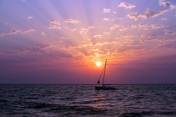 a beautiful sunrise on the beach in Mamaia resort - Romania © sebi_2569