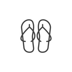 Strap sandal line icon