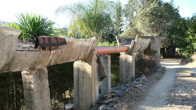 Partly Repaired Irrigation Aquaduct